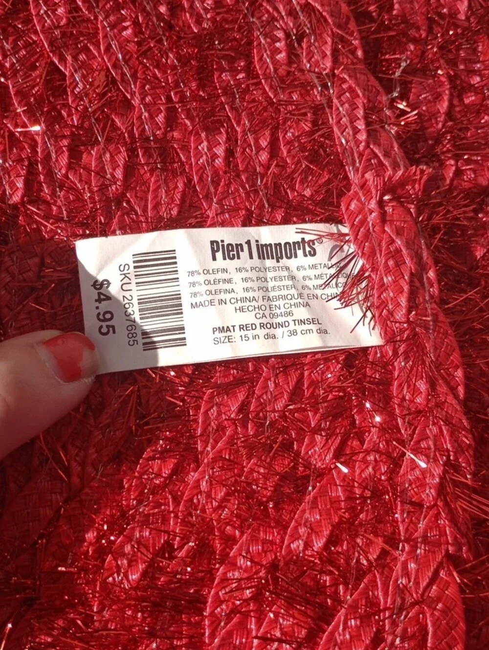 Pier 1 Tinsel Braided Placemats Set Of 5